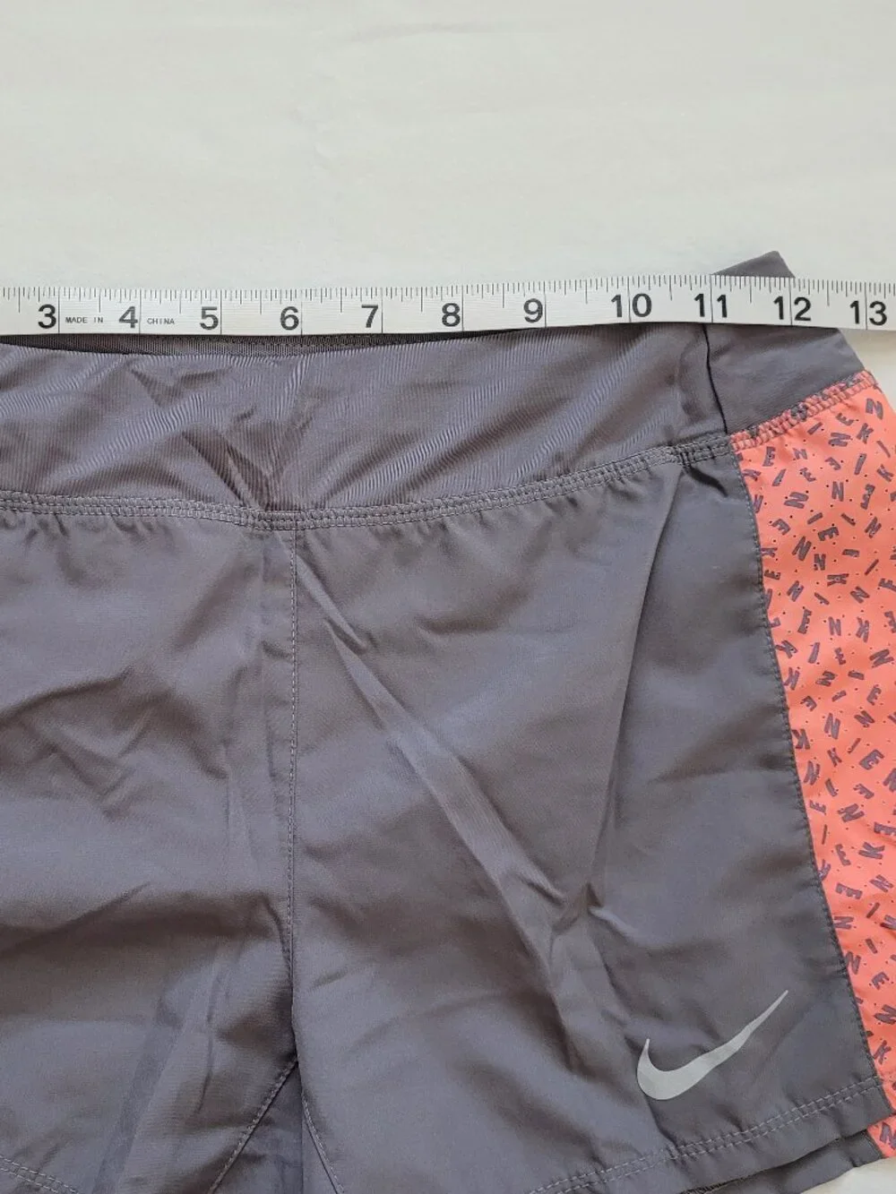 Nike Dri Fit Girls Athletic Shorts Activewear Running Coral Gray Medium - Picture 6 of 12